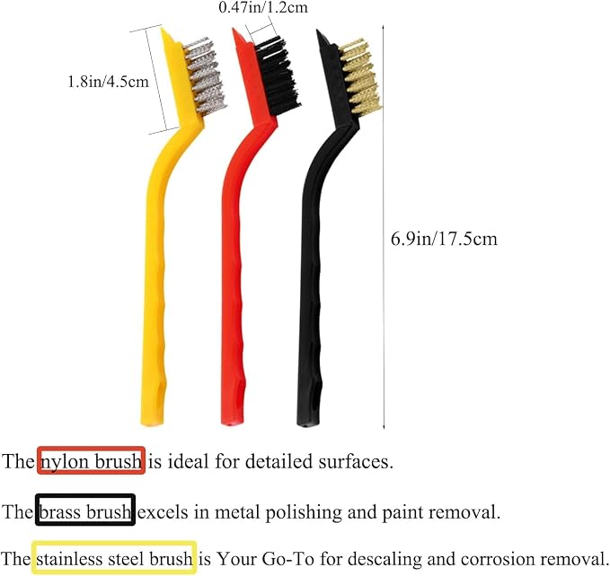 TuTuYa 11PCS Crevice Cleaning Brush Set, Hard Bristle Gap Cleaning Kit | Multifunctional, Wide Application, Durable and Reusable, Ergonomic &User-Friendly Design, Convenient Use, Considerate Service