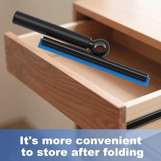 Shower Squeegee for Glass Doors, Squeegee with Long Handle, Telescoping Squeegee for Shower, Extendable Window Cleaner Tool for Car Windows, Tile Walls, Sliding Door, Shower Glass Door
