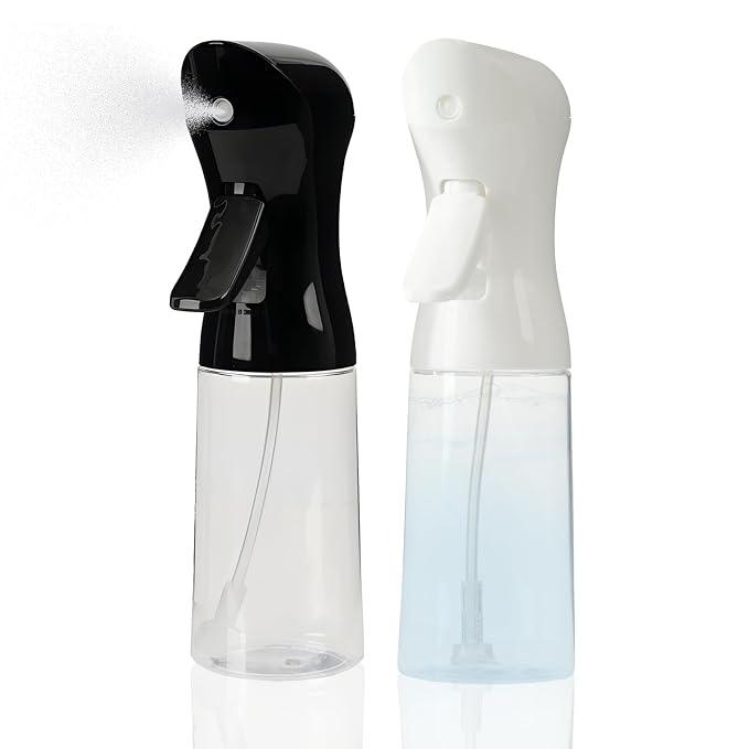 Spray Bottle for Hair Continuous Ultra Fine Mist (200ml) 360° Multi Spray Bottle for Plants, Cleaning, Skin Care Leakproof & Durable