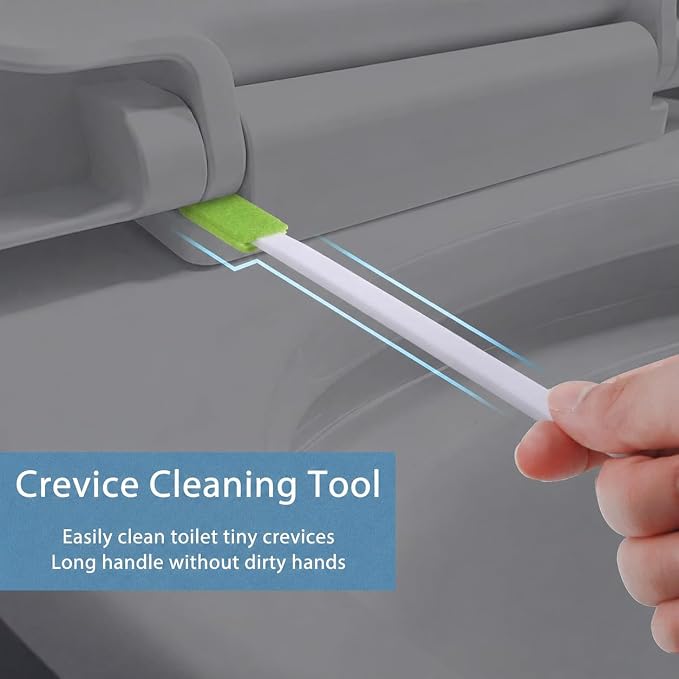 Lumkew Crevice Cleaning Brush Tool Set, Small Spaces Cleaning Brushes Tiny Nook and Cranny Cleaning Tools Cleaner Toilet Seat Detail Thin Tight Gaps Vent Grooves Housekeeping Household Use, Green