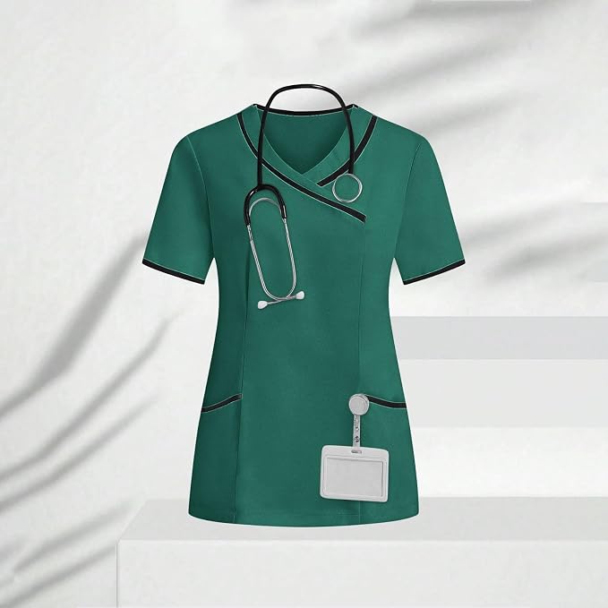 Housekeeping Uniforms - Women Lightweight Stretchy Scrubs for Cleaning Job, Breathable & Easy Care & Moisture-Wicking