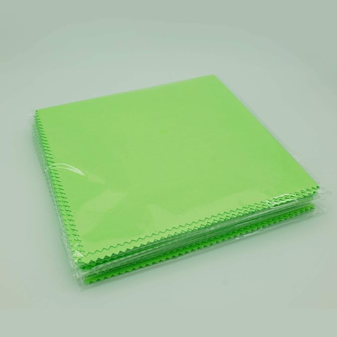 AAwipes Guitar Cloths Microfiber Green 3pcs 12"x12" Plush Polishing Cloths | For Musical Instruments Premium Cleaning Cloths For Guitar Violin Clarinet Trumpet Sax Universal (U2931)