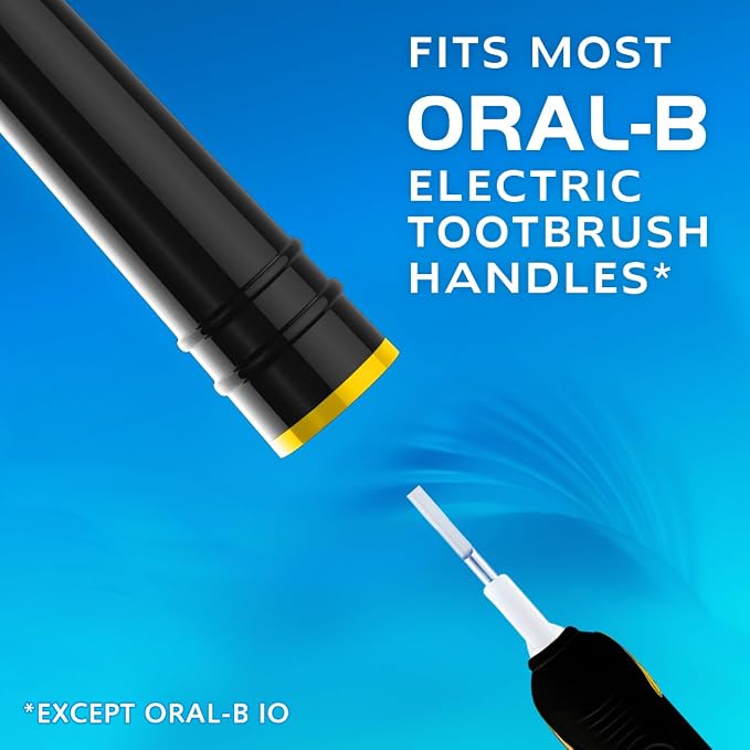 Replacement Brush Heads for Oral B Braun Electric Toothbrush,Black | 4Pcs,Bamboo-Charcoal Infused Bristles,Small Round Head for Pro,Vitality and Smart Series,End-rounded DuPont Bristles