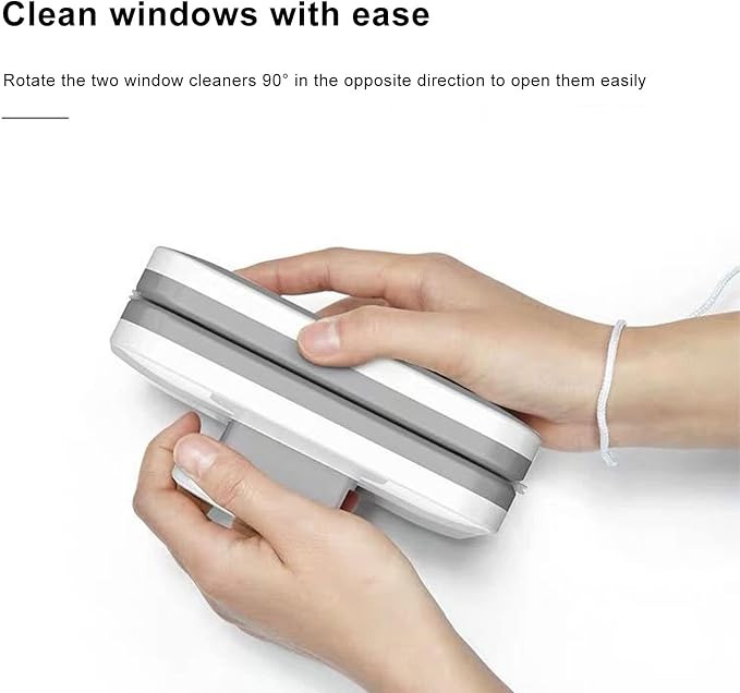 Magnetic Window Cleaner Double Sided with Large Handle for 3-10mm Glass
