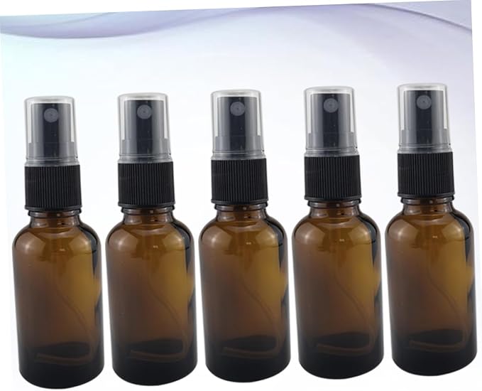 LIFKOME 5pcs Pressurized Spray Bottle Set Refillable Oil Bottle Pump for Travel Home and Spa