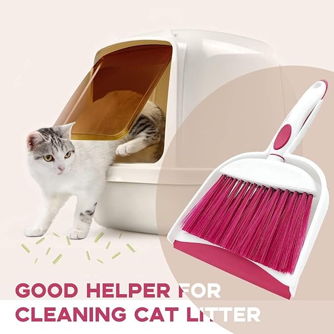 Whisk Mini Broom & Dustpan: 2pcs Tent, Home, Desk Cleaner - Gray