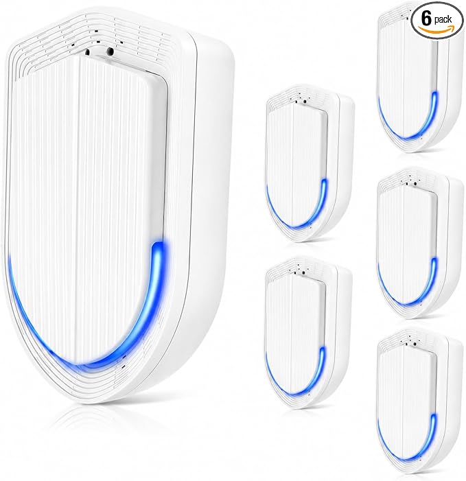 Air Ionizers - 6 Pack Plug In Negative Ion Technology Air Purifier | Quiet Mini Air Freshener for Home, Bedroom, Office, Basement - Portable Air Purifiers for Odor, Dust, Smoke, Pet Smell