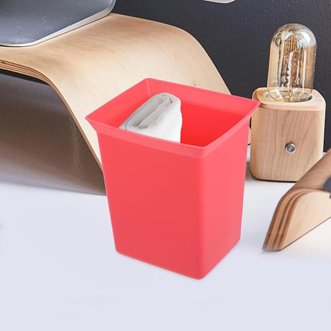 Portable Plastic Storage Basket Organizer Caddy for Hotel Cleaning Supplies Spacious Utility Bin for Effortless Mobility and Durability for Household and Hotel Use Red