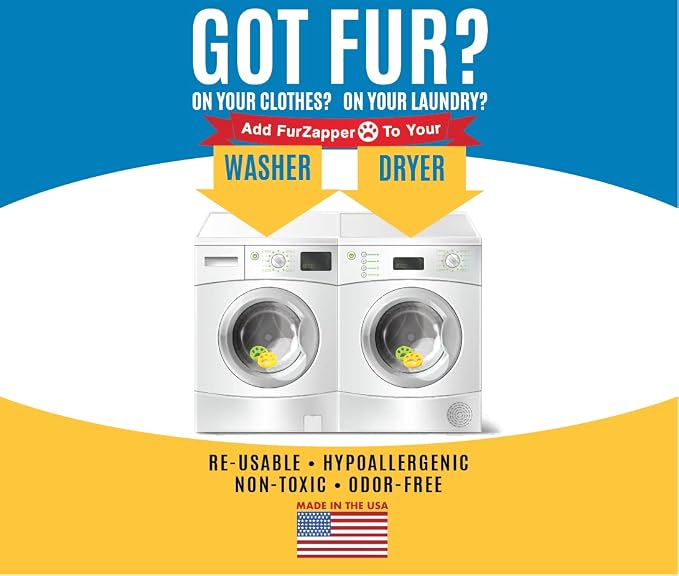 1 PK FurZapper Pet Hair Remover for Laundry