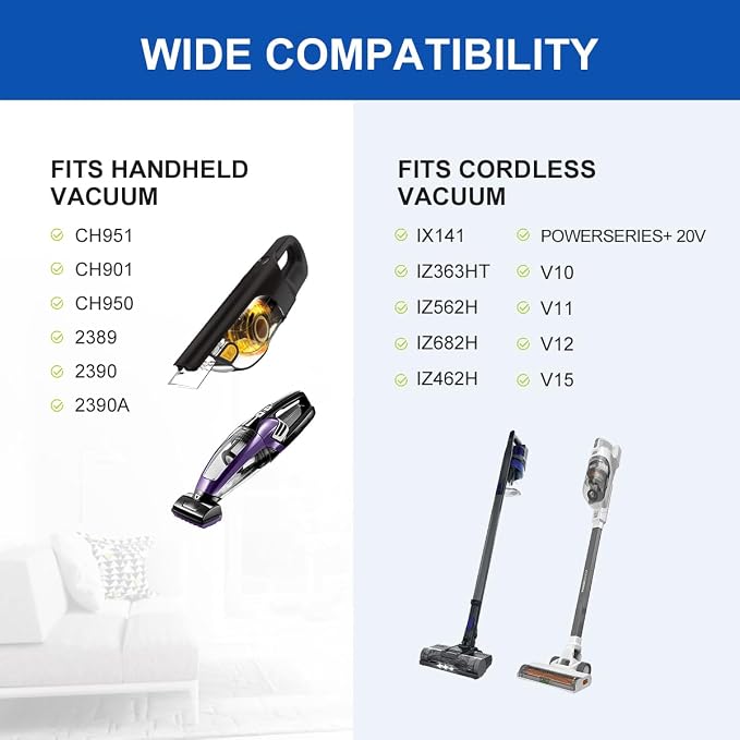 LANMU Wall Mount Holder Compatible with Shark IX141 IZ362H IZ363HT IZ682H Pet Cordless Stick Vacuum, Ultracyclone CH951 CH901 and Dyson V10 V11 V12 V15 Outsize Vacuum
