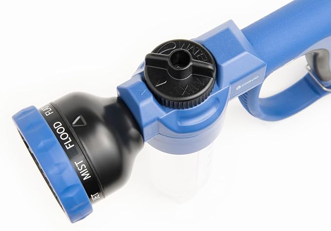 20-Pack Corvid Adjustable Nozzle with Soap Dispenser, 8-Pattern Spray Hose Nozzle for Cleaning Cars, House, and Pets - Lightweight Plastic Design