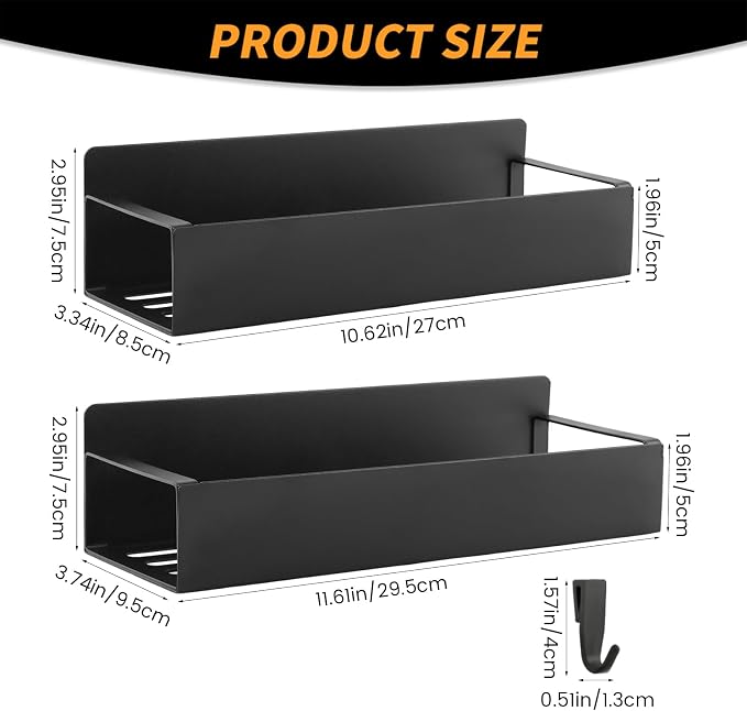 2 Pcs Magnetic Spray Can Holder with Hooks, Magnet Toolbox Holder, Wall Mounted Spray Bottle Rack, Paint Can Organizer, Tool Box Storage Rack for Garage, Mechanic, Workshop and Home