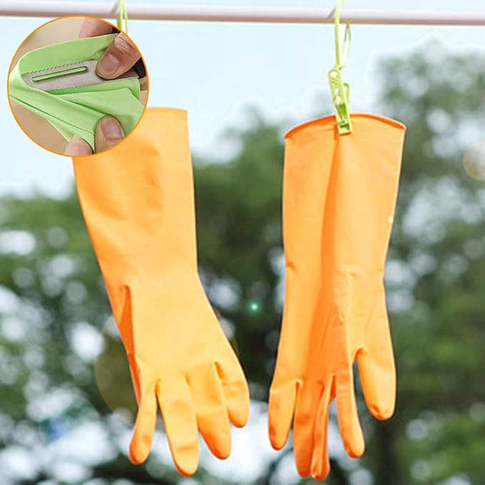 Alimat PluS Dishwashing Gloves Latex Free, Without Liner, 3 Pairs, Medium | Reusable Rubber Gloves with Non Slip Embossed Texture, Waterproof Nitrile Cleaning Gloves for Laundry, Gardening