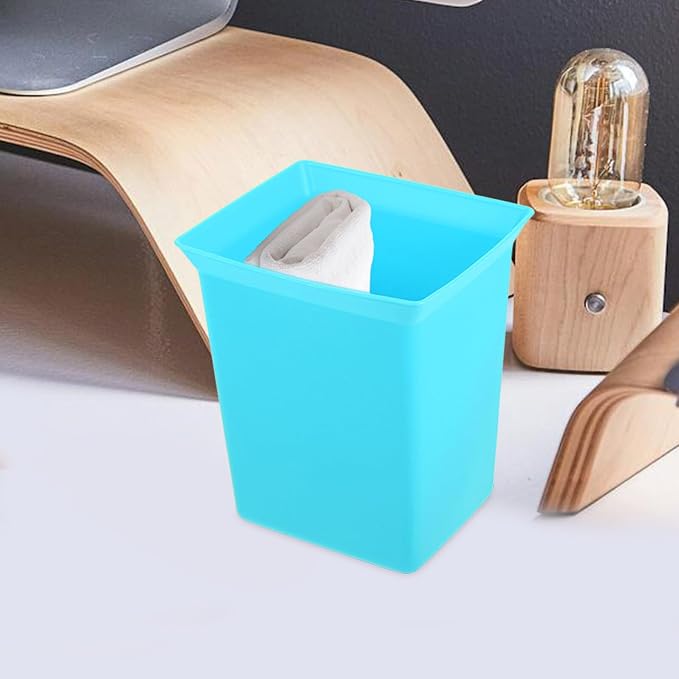 ULTECHNOVO Plastic Storage Basket for Housekeeping Cleaning Supplies Organizer with Handle Sky Blue Portable Utility Bin for Bathroom and Room Storage