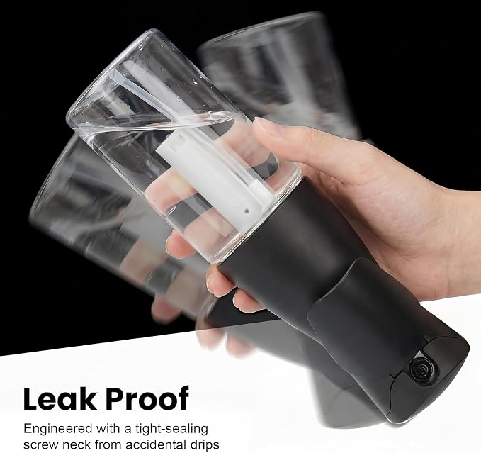 Spray Bottles 250ml/8.5oz 2 Pack Continuous Spray Bottle, Black | For Hair, Refillable, Fine Mist Sprayer, Water Spray Bottles For Cleaning Kitchen Hair Care Skin Toner
