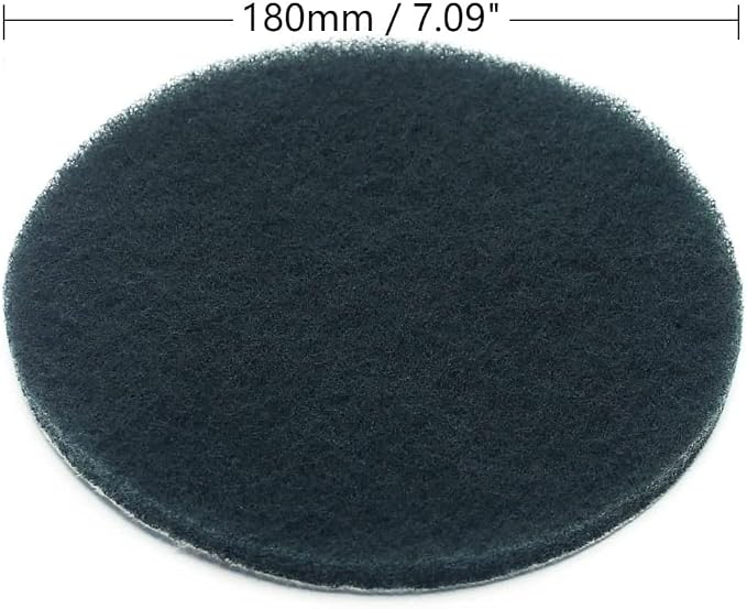 7 Inch 1200-Grits Scrubber Scouring Pads for Cleaning & Polishing, 8pcs | Hook & Loop, Flocking Scuff Pads, Drill Scuffing Disc, Surface Conditioning Disc, for Tiles/Glass/Stone/Tubs