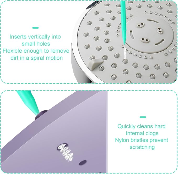 70pcs Shower Head Cleaning Tools, Multifunctional Anti-Clogging Showerhead Cleaner Picks Cleaning Brush Unclogger Accessories for Bathroom Small Holes Faucets Sink Gaps Nozzles