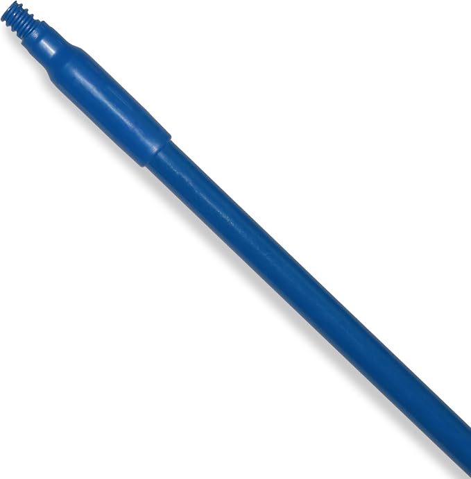 SPARTA 48" Fiberglass Replacement Handle with 3/4" Acme Thread Tip, Polyester Veil Reinforced, Hanging Cap, Commercial Cleaning, Blue (Pack of 12)