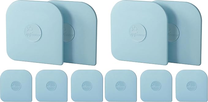 Pan Scraper, 5 Pcs Pot & Dish Scraper Plastic, Sturdy Scraper Kitchen Tool, Aqua (Pack of 2)