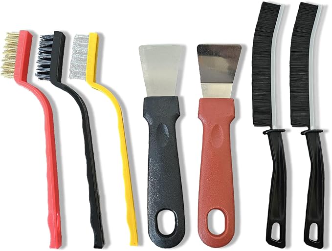 Crevice Cleaning Brush Set, Hard Bristle Cleaning Supplies for Kitchen, Bathroom, Corner, Grout, Sink, Cup, Teapot, Bottle, Blender