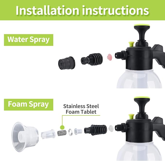 Bear Force Hand Pump Foam Sprayer, Hand Pressurized Snow Foam Cannon 75 oz for Cleaning & Washing, for Home Garden & Car Detailing