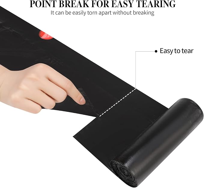 60 Counts Drawstring Small Trash Bags,4 Gallon Small Garbage Bags,Black | Thicken Drawstring Trash Bags for Kitchen,Bathroom,Bedroom,Home,Office Trash Cans