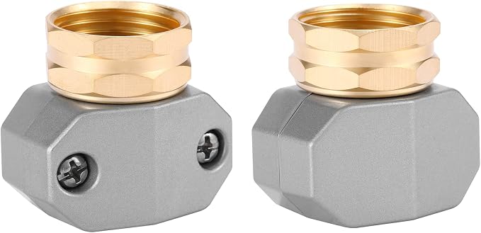 Zinc and Aluminum Female Coupling, Fits All 5/8-Inch and 3/4-Inch Garden Hose Repair Fitting, 2 Pack | Fits All 5/8-Inch and 3/4-Inch Garden Hose Repair Fitting