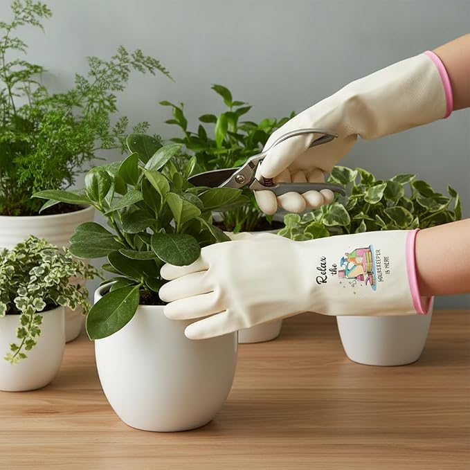 Rubber Cleaning Reusable Gloves, Practical House Warming Gifts | Dishwasher Reusable Gloves, Dishwashing Kitchen Household Essentials, Housewarming Xmas Cleaning Gifts for Cleaner Friends
