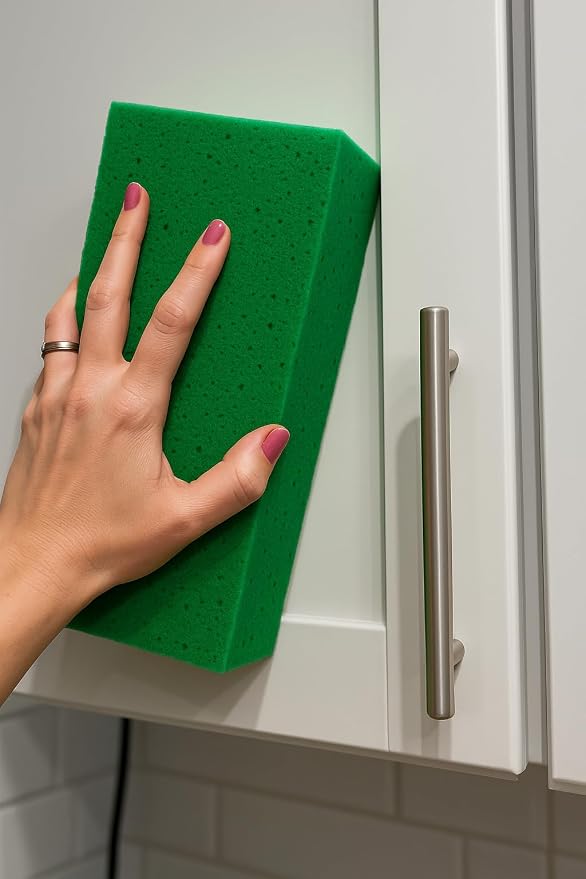 Multi-Purpose Sponges for Cleaning - Green 2 Pack, Large Sponges for Car Washing, Tile & Grout, All Purpose Cleaning