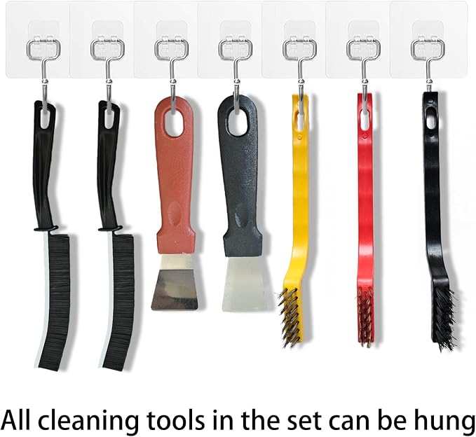 Crevice Cleaning Brush Set, Hard Bristle Cleaning Supplies for Kitchen, Bathroom, Corner, Grout, Sink, Cup, Teapot, Bottle, Blender