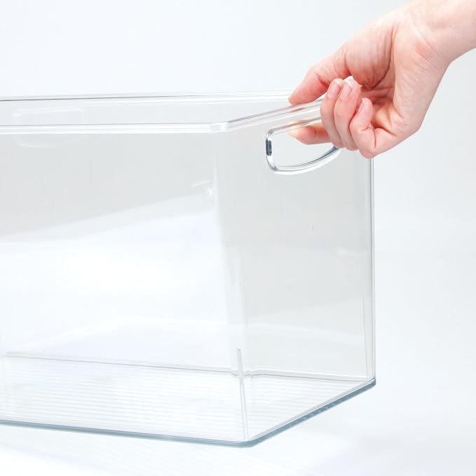 iDesign Recycled Plastic Pantry Storage Bin - Linus Collection - Clear (Pack of 4)