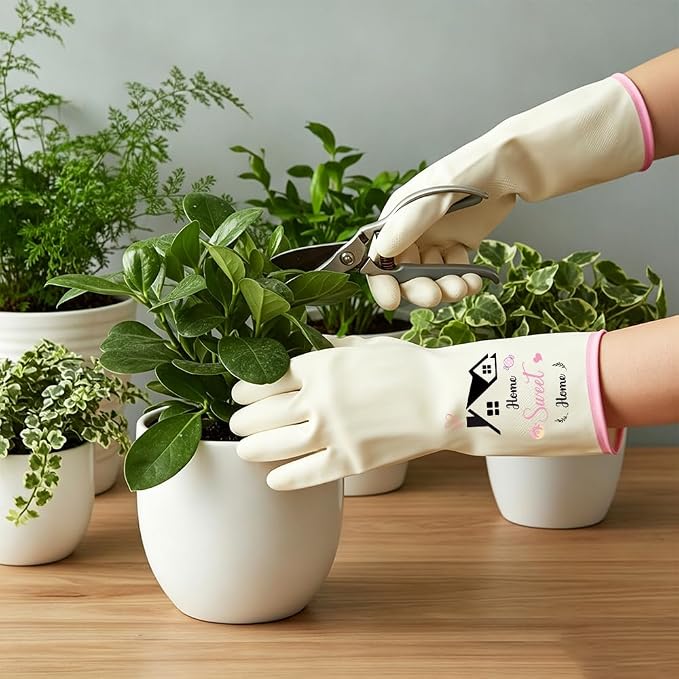 Rubber Cleaning Reusable Gloves, Practical House Warming Gifts | Dishwasher Reusable Gloves, Dishwashing Kitchen Household Essentials, Housewarming Xmas Cleaning Gifts for Cleaner Friends