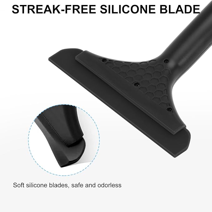 SetSail Shower Squeegee for Glass Doors, Small Squeegee for Shower Glass | Mini Silicone Squeegee for Window, Glass Door, Bathroom, Mirror, Car Window