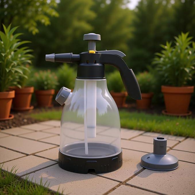Hand Pump Sprayer, Hand Pressurized Spray Bottle with 360 Rotating Adjustable Nozzle, Portable Garden Water Sprayer for Lawn Plant Irrigation