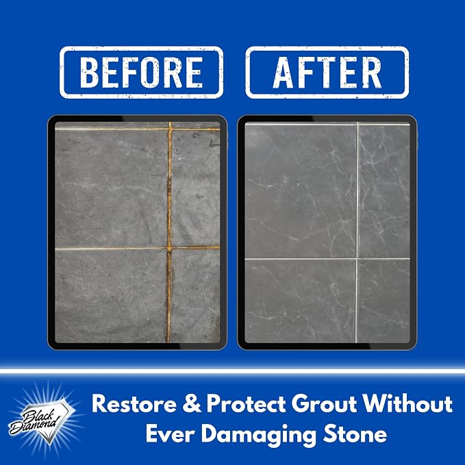 Ultimate Grout Cleaner for Tile & Grout, Acid-Free Stain Remover, 32 oz | Acid-free formula deep cleans grout on tile floors. Safe for marble, travertine, granite and all natural stone.