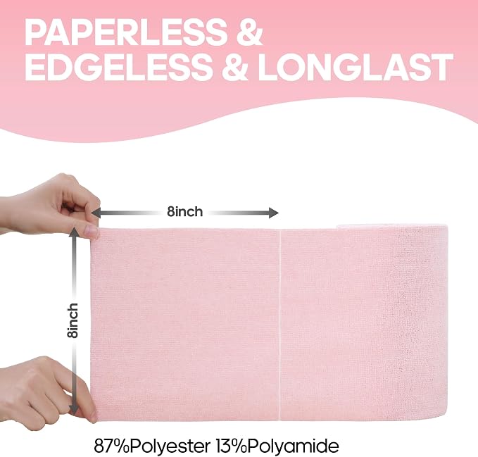 Fantasticlean Microfiber Cleaning Cloth Roll 240Pack, Pink and Light-Purple | Tear Away Towel Roll 8" x 8", Reusable Paper Towels, Rags for Kitchen, Pet, Dust, Car, Office, Cleaning Supplies, 4 Rolls