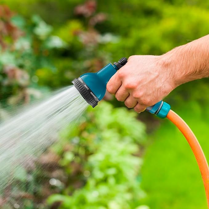Besiter Garden Hose Nozzle Sprayer: 2 Pack 10 Watering Patterns Spray Nozzles Heavy Duty Hose Head Hose Attachment Bule