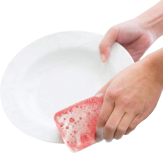 Handy Gourmet Silicone Sponges (Set of 3 Colors) Kitchen and Dish Scrubber, Fragrance, Mildew, Odor Free, Multi (JB8489S3)