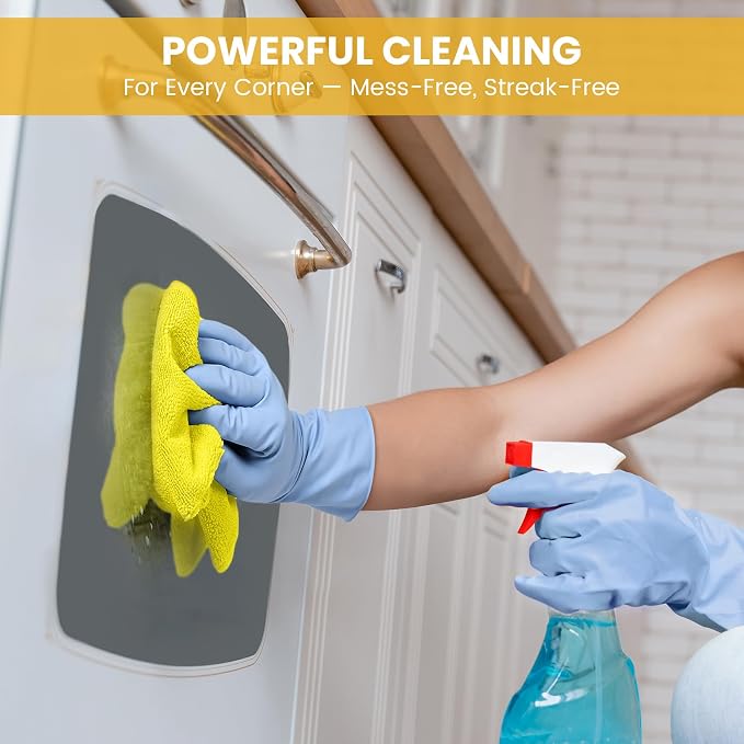 SIFANGKE Microfiber Cleaning Cloth, 12 Pack Yellow Cleaning Rags for Housekeeping, Reusable Microfiber Towels for Car, Kitchen, Bathroom and Household Cleaning Supplies, 11.8"X11.8"