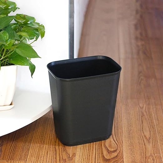 Black Small Trash Can 4Pack, 2Gallon/8 L Plastic Office Trash Can | Garbage Can Under Desk, Trash Cans for Bedroom, Office and Kitchen, Bathroom Trash Can Fits Narrow Space, Plastic Trash Can