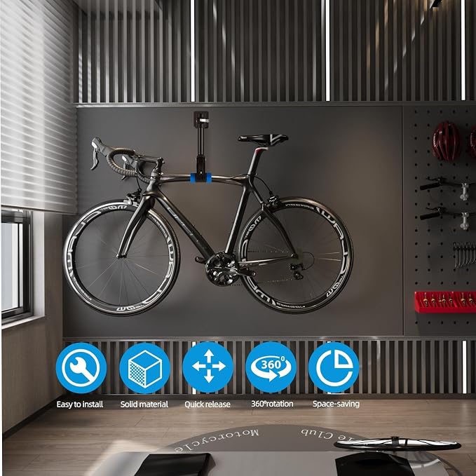 Urban Deco Bike Repair Stand Bench Mount Bike Stand Wall Mounted Bike Work Stand Bicycles Maintenance Rack Bike Clamp for Road Mountain Bike,Road Bike