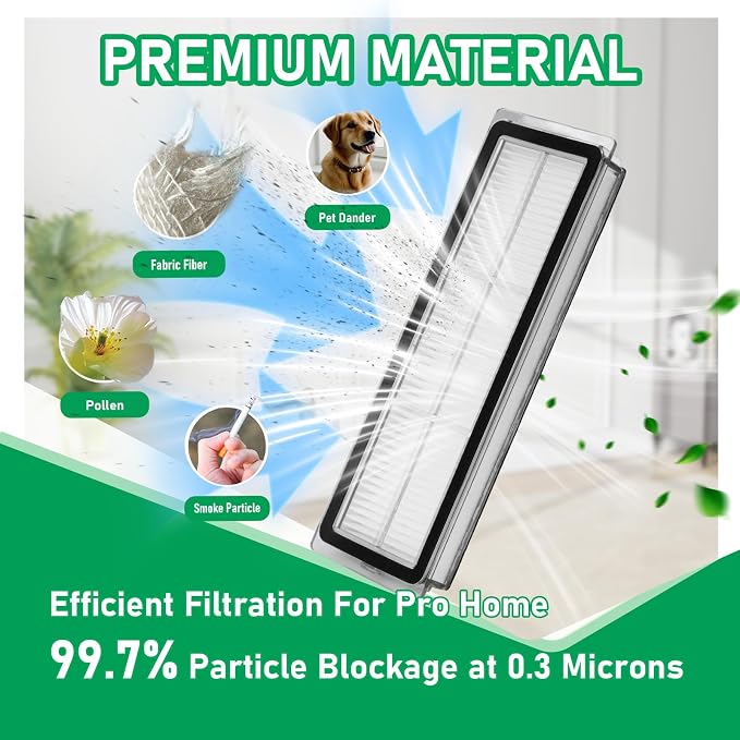 Replacement Accessories Kits for Dreame L10 Ultra/ L10s Ultra | Vacuum parts includes 2 main brushes, 4 HEPA filters, 6 mop pads, 6 bags & 6 side brushes. NOT for L10s Pro Ultra Heat