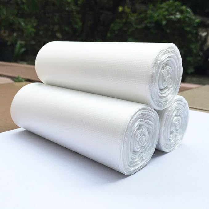 1.2 Gallon Small Trash Bags, 150 Count Clear Bags | 4.5 Liter Trash Can Liners Garbage Bags Wastebaskets Liners for Bathroom