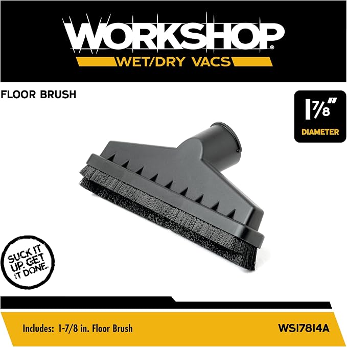WORKSHOP Wet/Dry Vacs WS17814A 1-7/8-in. Floor Brush Vacuum Attachment