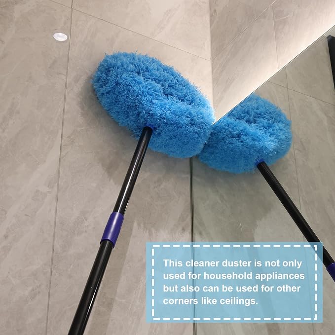 Ceiling Fan Cleaner Duster 7 Ft, Fan Duster for Ceiling Fan Blades, Removable Ceiling Fan with Long Pole, Reusable Ceiling Cleaner for High Ceilings, Fans, Furniture, Blinds