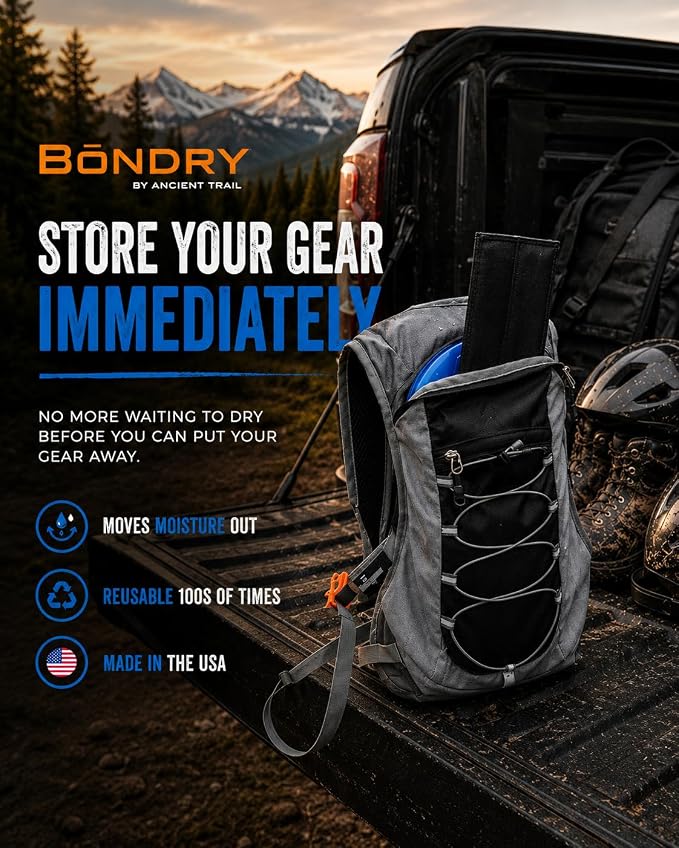 BōnDry Hydration Bladder Dryer - Patented USA-Made Insert for Hydration Packs, Reservoirs, Water Bladders & Containers with Poor Airflow