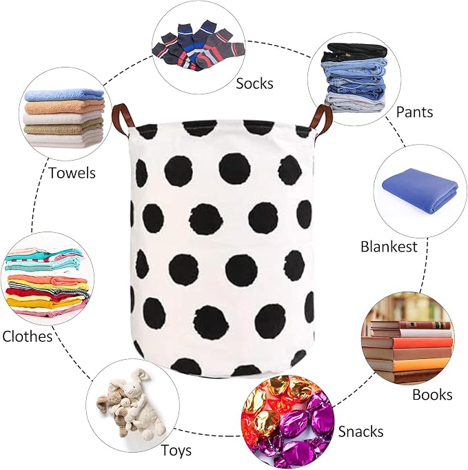 Collapsible Laundry Basket in Bedroom Waterproof Laundry Hamper in Bathroom Large Laundry Bag in College Dormitory Cloakroom Livingroom Nursery Organizer Toy Bin