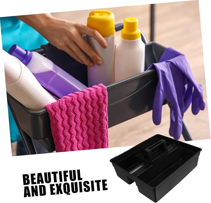 Cleaning Supplies Caddy with Handle Plastic Organizer for Hotel Housekeeping Portable Storage Cleaning Caddy for Tools Cleaning Products Convenient Tool Caddy