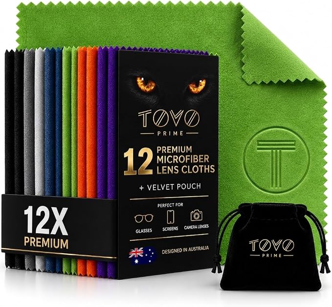 Microfiber Cleaning Cloth for Glasses & Camera – 230 GSM Ultra Soft Lens Cloth for Screens, Laptop & Tablet, Streak-Free, Lint-Free, Scratch-Safe (Multi Colours, 15x18 cm (6x7 inch))