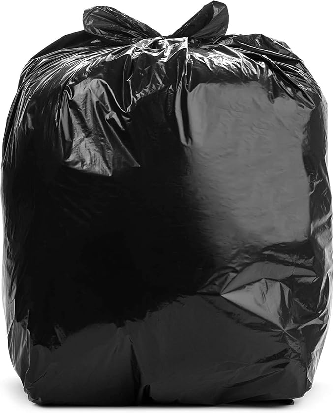Aluf Plastics T-Tough Roll Pack Low Density Repro Blend Star Seal Coreless Rolls Bag, 33 Gallon Capacity, 39" Length x 33" Width, XXH Strength, Black (Pack of 100)